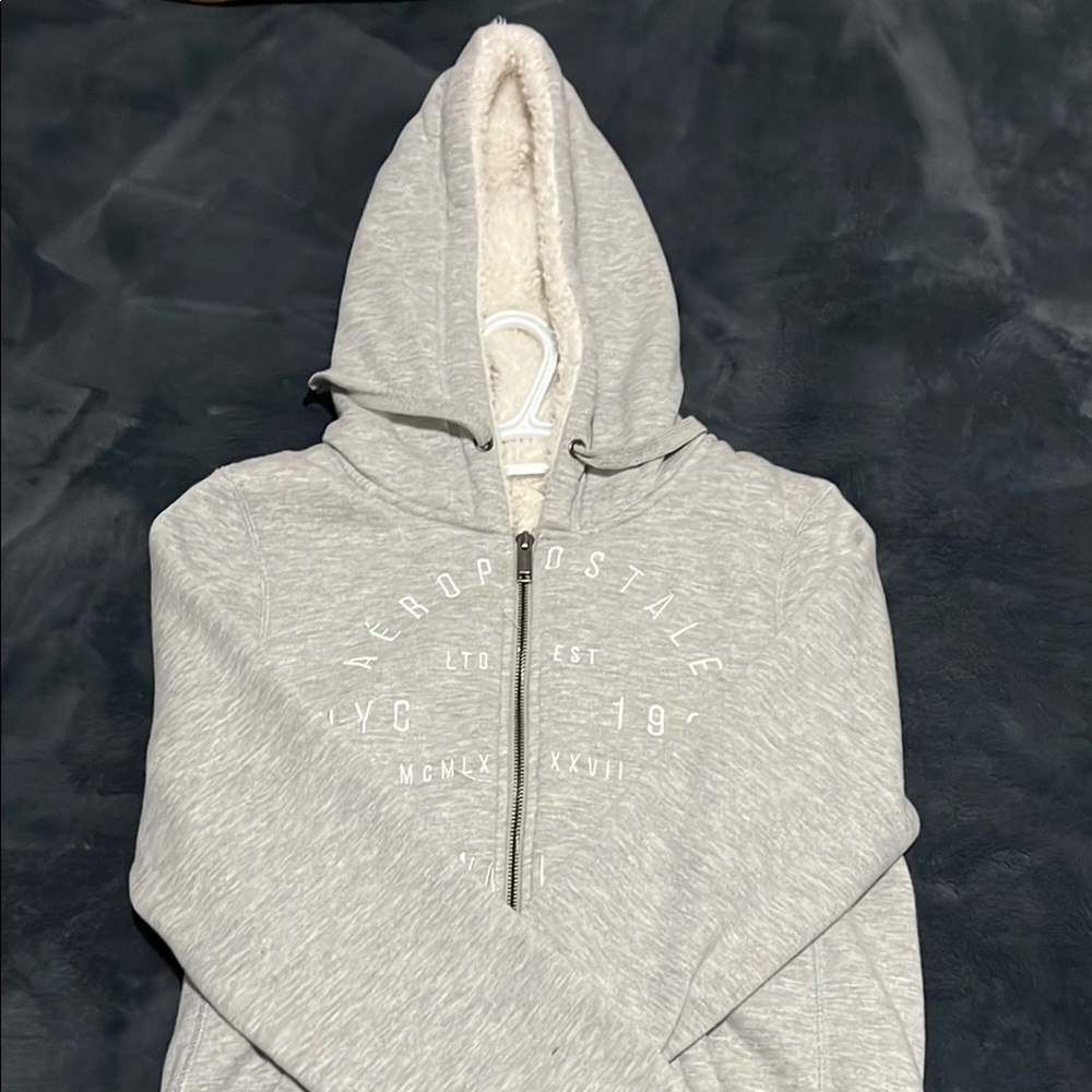 Aeropostale Gray Zip-Up Hoodie